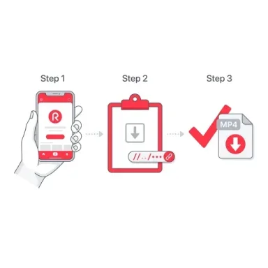 Visual guide to downloading from Rednote